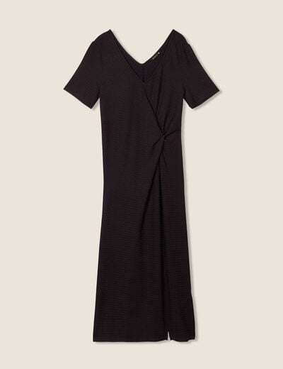 Robe midi moulante noir femme