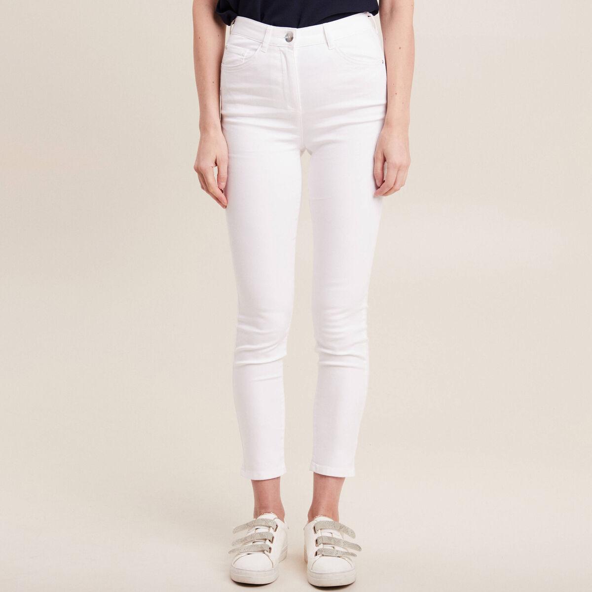 Pantalon magique Le L&eacute;ger coupe ajust&eacute;e blanc femme