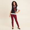 Top cintr&eacute; sans manches col rond noir femme