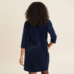 Robe droite velours bleu marine femme