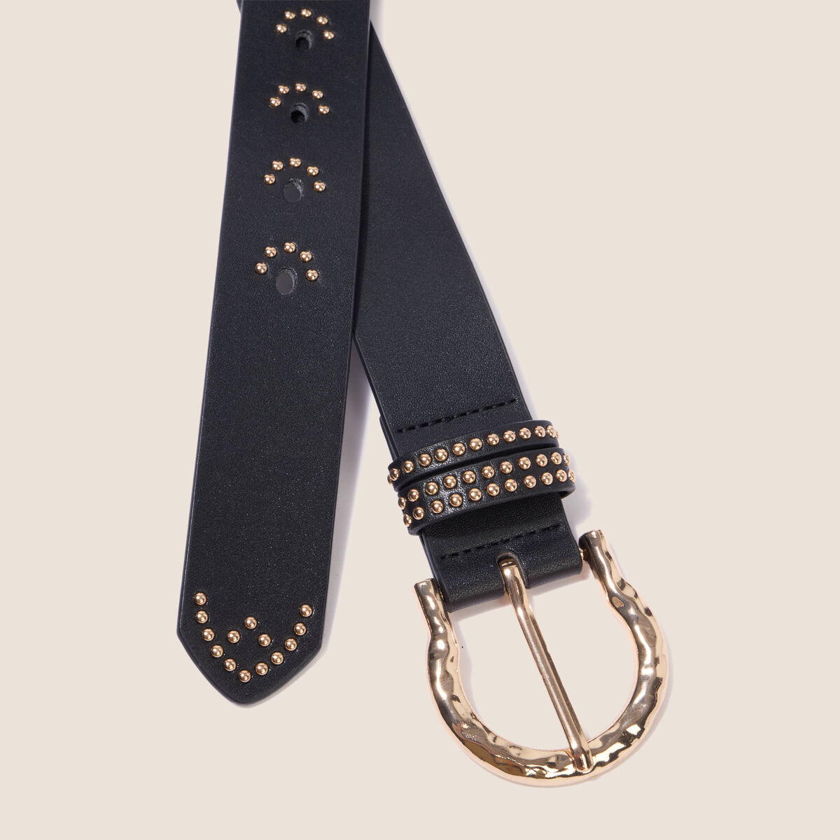 Ceinture large noir femme