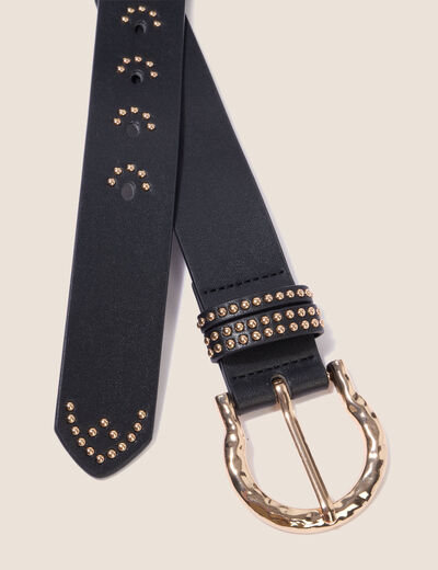 Ceinture large noir femme