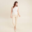 Pull sans manches ecru femme