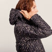 Doudoune déperlante droite zippée noir femme