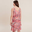 Robe évasée volantée multicolore femme