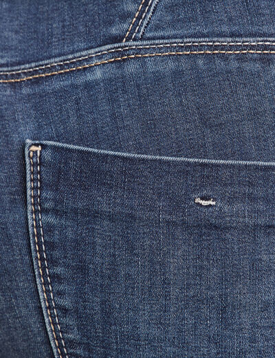 Jean coupe ajust&eacute;e long denim brut femme