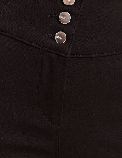 Jean ajust&eacute; taille haute stretch noir femme