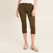 Pantacourt magique Le L&eacute;ger coupe droite vert kaki femme