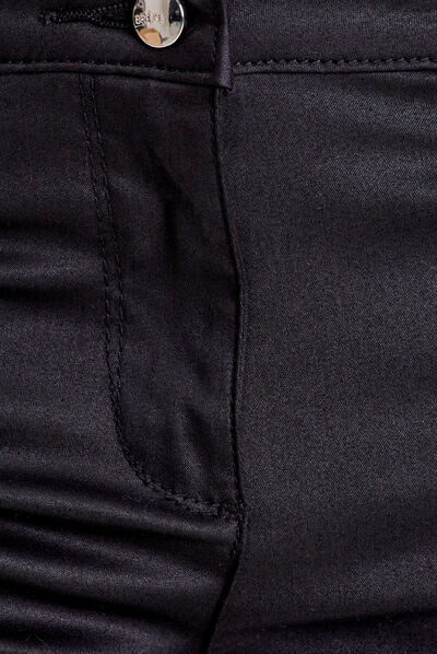 Pantalon droit noir femme