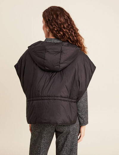 Poncho coupe ample noir femme