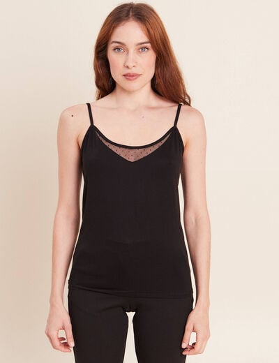 D&eacute;bardeur ajust&eacute; col v noir femme