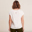 T-shirt manches courtes ecru femme