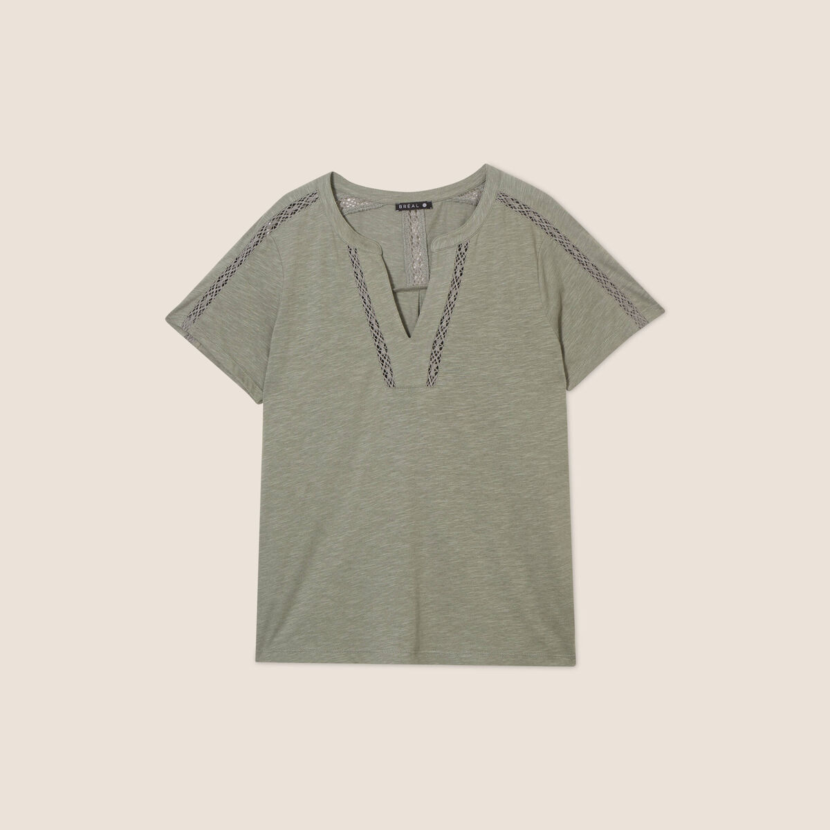 T-shirt manches courtes vert clair femme