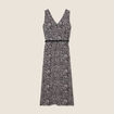 Robe midi &eacute;vas&eacute;e ceintur&eacute;e rose pastel femme