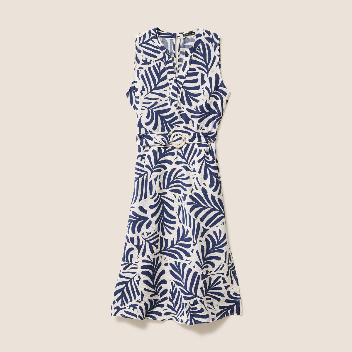 Robe &eacute;vas&eacute;e sans manches blanc femme