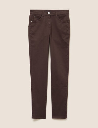 Pantalon magique Le L&eacute;ger coupe ajust&eacute;e marron fonc&eacute; femme
