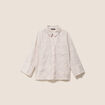 Chemise ample courte avec broderie marron chocolat femme