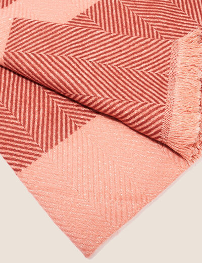 Écharpe vieux rose femme