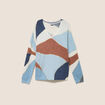 Pull manches longues multicolore femme