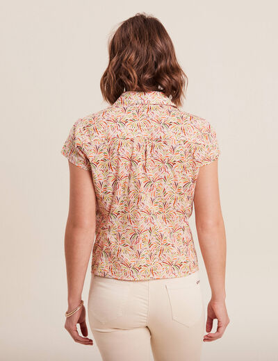 Chemise manches courtes multicolore femme