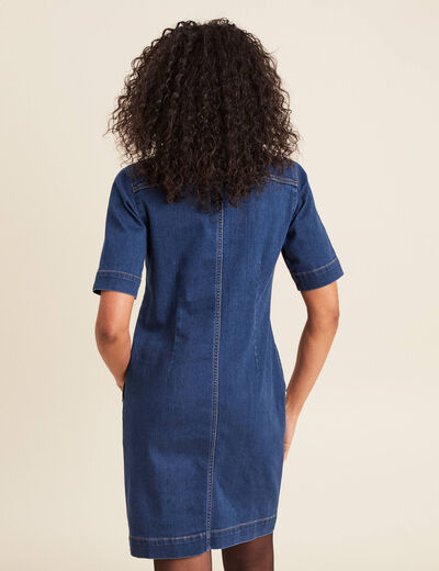 Robe droite en jean denim stone femme