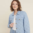 Surchemise manches longues denim double stone femme
