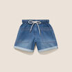 Short relax en jean denim stone femme