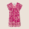 Robe évasée fluide rose fushia femme