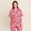 Chemisette manches courtes rose corail femme