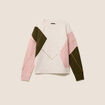 Pull col rond beige femme