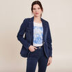 Veste tailleur en jean denim brut femme