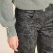 Pantalon taille bascul&eacute;e vert femme