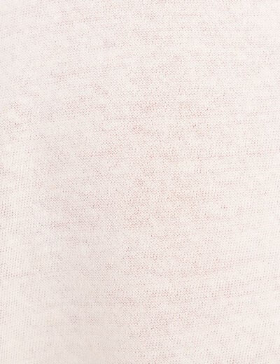 T-shirt col rond manches courtes ecru femme