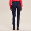 Jean ajusté taille haute denim brut femme