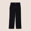 Jean taille haute en velours denim brut femme