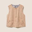 Veste r&eacute;versible cintr&eacute;e sans manches beige femme