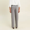 Pantalon loose taille bascul&eacute;e gris femme