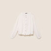 Chemise ample effet boule doubl&eacute;e ivoire femme