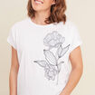 T-shirt manches courtes blanc femme