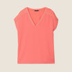T-shirt manches courtes rose fushia femme