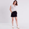 Pull &agrave; manches courtes ecru femme
