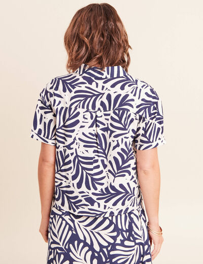 Chemise manches courtes blanc femme