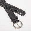 Ceinture tressée à paillettes noir femme