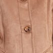 Manteau col montant sable femme