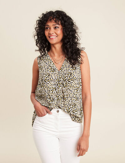 Blouse sans manches vert femme