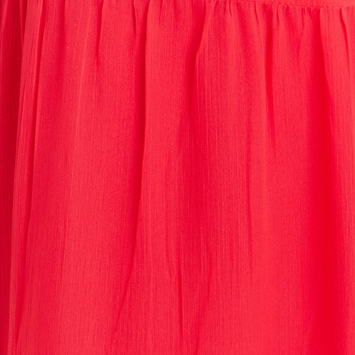 Robe longue &eacute;vas&eacute;e volants rouge femme