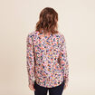 Chemise cintr&eacute;e manches longues bleu femme