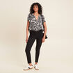 Blouse manches courtes noir femme