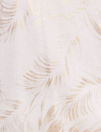 T-shirt manches courtes blanc femme
