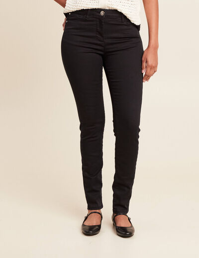 Jean magique ajusté taille standard noir femme